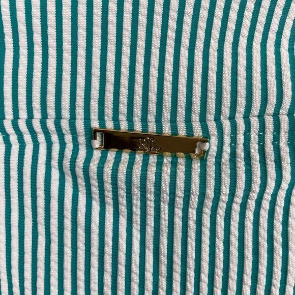 NWT Lauren Ralph Lauren Blue and White Striped Bikini Bottoms Size 8 - Picture 4 of 5
